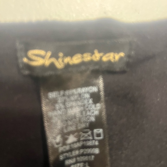 Shinestar black pull on pants. Size large - Picture 8 of 10